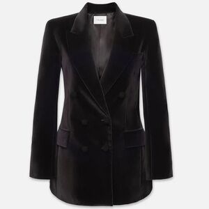FRAME velvet Womens Classic Blazer size 10 gray black